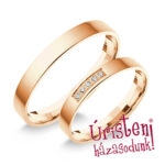 3RL5.2B Rozé arany Klasszikus Karikagyűrű Gyémánt kövekkel