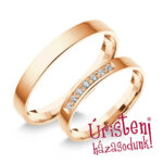 3RL7C Rozé arany Klasszikus Karikagyűrű Cirkónia kövekkel