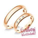 4RD3.3C Rozé arany Klasszikus Karikagyűrű Cirkónia kövekkel