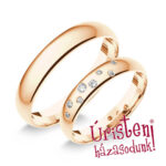 4RD8C Rozé arany Klasszikus Karikagyűrű Cirkónia kövekkel