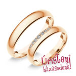 4RD9C Rozé arany Klasszikus Karikagyűrű Cirkónia kövekkel