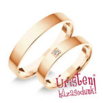 4RL1C Rozé arany Klasszikus Karikagyűrű Cirkónia kővel