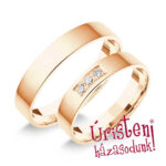 4RL3.2C Rozé arany Klasszikus Karikagyűrű Cirkónia kövekkel