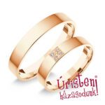 4RL4C Rozé arany Klasszikus Karikagyűrű Cirkónia kövekkel