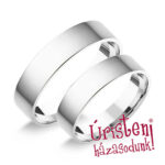 5FL Fehér arany Klasszikus Karikagyűrű