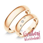 5RD3.2B Rozé arany Klasszikus Karikagyűrű Gyémánt kövekel