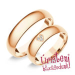 5RD3.3B Rozé arany Klasszikus Karikagyűrű Gyémánt kövekel