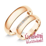 5RD9C Rozé arany Klasszikus Karikagyűrű Cirkónia kövekkel