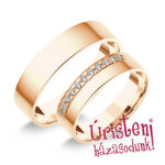 5RL11C Rozé arany Klasszikus Karikagyűrű Cirkónia kövekkel