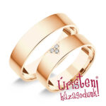 5RL3.2B Rozé arany Klasszikus Karikagyűrű Gyémánt kövekel