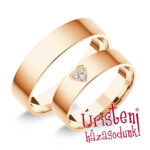 5RL3.3B Rozé arany Klasszikus Karikagyűrű Gyémánt kövekel