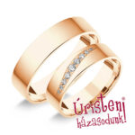 5RL9C Rozé arany Klasszikus Karikagyűrű Cirkónia kövekkel