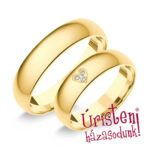 5SD3.3C Sárga arany Klasszikus Karikagyűrű Cirkónia kövekkel