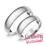 6FD Fehér arany Klasszikus Karikagyűrű