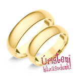 6SD Sárga arany Klasszikus Karikagyűrű