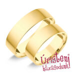 6SL Sárga arany Klasszikus Karikagyűrű