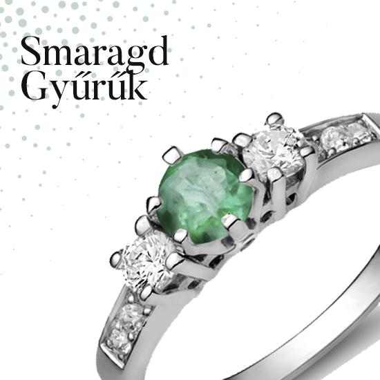 Smaragd Drágaköves Gyűrűk