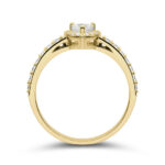 E356SC Cirkónia köves Sárga Arany gyűrű - Image 2